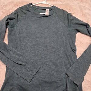 Mens Alo Green Long Sleeve Workout Top